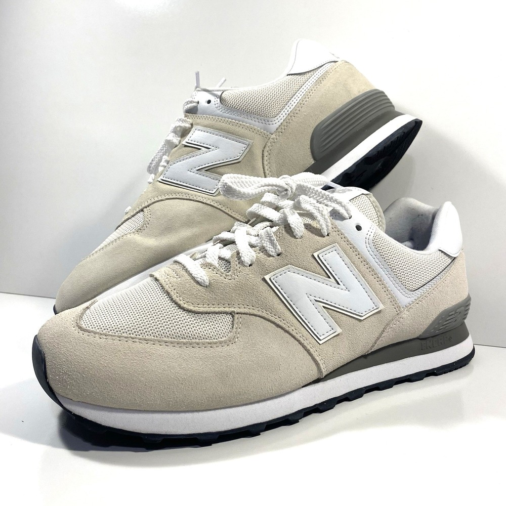 New Balance 574 Mens Size 13 Wide 2E Core Nimbus Cloud / White ML574EVW